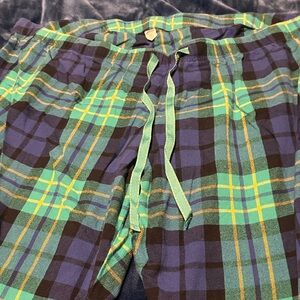 Plaid Lounge Pants with Drawstring